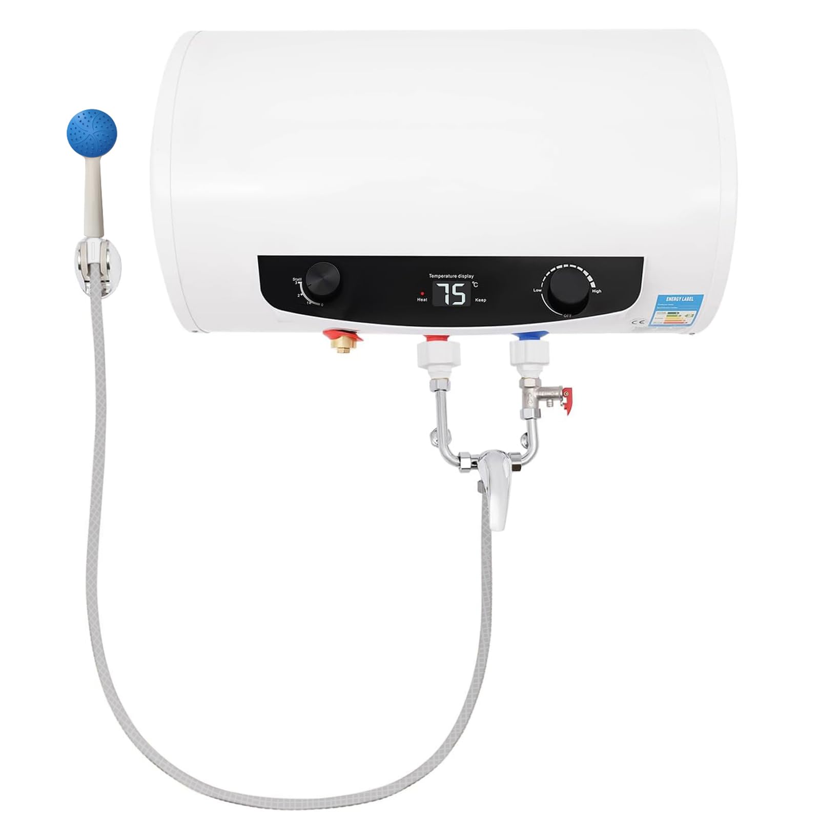 SHENGOCASE 電気温水器 100V~110V 1500W 30℃~75℃調節可 電気温水ヒーター 40L 大容量 電気給湯器 壁掛け貯湯式 壁掛 取り付けやすい 住宅向け 多シーン対応 日本語取扱説明書付き [並行輸入品]商品画像