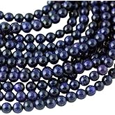 Zenkeeper 108 Pcs Blue Goldstone Beads for Jewelry Making 8 MM Goldstone Gemstones Loose Stone Beads