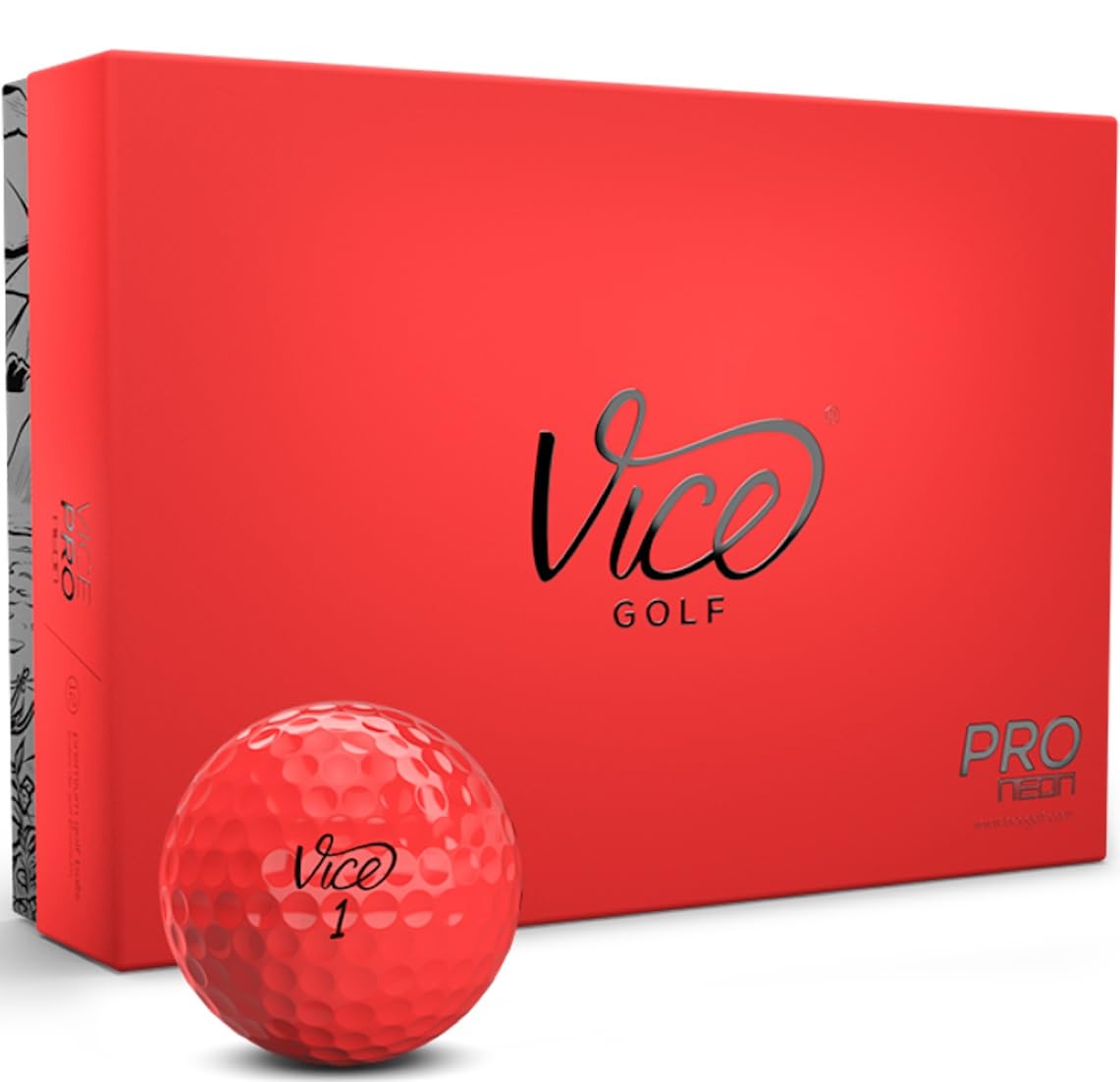 Vice Pro Golf Balls, Red