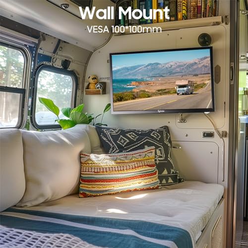 SYLVOX RV TV, 27-Inch 12 Volt Television, Smart Google TV, Full HD 1080P, DVD Built-in, 178° Wide Viewing, HDMI & USB Ports, AC/DC, Wide Voltage Protection, Trailer Seies