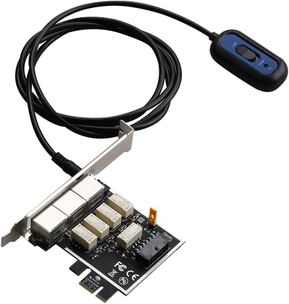 Zunedhys Network Security Isolation Card Switch Adapter Gigabit