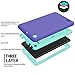 Fire 7 2015 Case, H&T Ultra Thin Hybrid Dual Layer Anti-Scratch Shockproof Protective Cover For Fire 7 Inch [Kids Friendly] Tablet (5th Generation - 2015 Release Only, NOT for 2017 Release) (Purple)