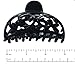Parcelona French Jardin Black Medium Covered Spring Celluloid Jaw Hair Claw Clip Clamp Clutcher