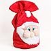 ZJchao Santa's Gift Sack Bags, 1Pc Cute 3D Santa Claus Face Red Velvet Fabric Bags for Wrapping Candys Toys