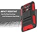 Droid Turbo Case, Circlemalls™ Dual Layers [Combo Holster] and Built-in Kickstand Bundled with Dual Layers Protection Hybrid Shockproof Phone Case and Stylus Pen for Motorola Droid Turbo XT1254-Red