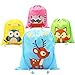 CiyvoLyeen Woodland Animal Party Favors Bags 12 Pack, Cartoon Designed Gift Candy Drawstring Bags, Goodie Bag for Kids Boys and Girls Birthday