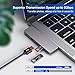 USB C Hub, 5 in 1 Type-C Hub with 4K HDMI, Power Delivery, 3 USB 3.0 Ports Compatible with 2016 / 2017 / 2018 MacBook Pro, 2018 MacBook Air, ChromeBook, XPS and More, Space Grey