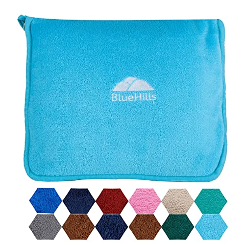 BlueHills Premium Soft Travel Blanket Pillow Airplane Flight Blanket