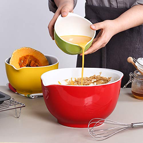 image for LIFVER Ceramic Mixing Bowl/Serving Bowl Set for Cooking, Baking, Meal 