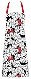 Best Brands Disney Cotton Apron - Minnie Mouse Face, Gray - Keep Cute, Clean, and Comfortable During All Your Cooking Experiences