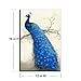 Peacock Wall Art Decor for Bedroom, PIY HD Beautiful Oil Painting Canvas Prints of Elegant Proud Peacock on Beige Pictures (1