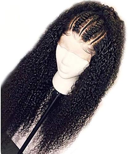 Hesperis Brazilian Hair Afro Curly 13X6 Lace Front Wigs Natural Hairline Pre Plucked Baby Hair Glueless Kinky Curl Full Lace Human Hair Wigs Free Part 150 Density-22inch lace front wig
