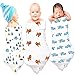 Premium Baby Swaddle Blanket to Calm Your Cranky Newborn Boy. 3 Pack Cotton Baby Blanket for Receiving, Swaddling, Nursing Covers. A Super Soft Muslin Swaddle Blanket Gift for Baby Shower.