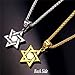 U7 Men's Star of David Necklace & Chain 18K Gold Plated Jewish Jewelry Religious Vintage Enamel Cross Megan Star Pendant
