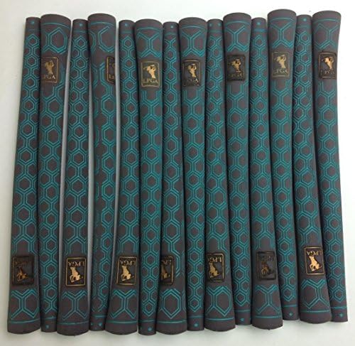 14 LPGA Square Two (Gold Seal) Black &amp; Green Women's Golf Club Grips