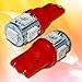 Zone Tech 5x 194 168 2825 T10 5-SMD RED LED Car Lights Bulb Super Bright