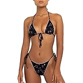 Bikinis Swimsuit Set for Women Swimwear Triangle Bathing Suit Tie String Thong