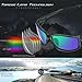 TOREGE Polarized Sports Sunglasses for Man Women Cycling Running Fishing Golf TR90 Unbreakable Frame TR011 (Transparent Gray&Green Lens)