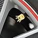 (Pack of 4) Gold 8mm Crown Tire/Wheel Rims Air Valve Stem Cap Compatible with Car Truck Hot Rod ATV