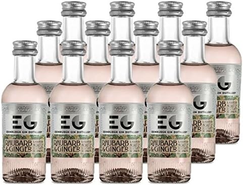 Edinburgh Gin Rhubarb and Ginger Liqueur 5cl Miniature Case of 12