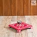 Rusticity® Wooden Pooja Chowki/Altar Table | Handmade | (8x8x1.2 in)