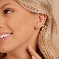 5 Pairs 14K Gold Plated Stud Earrings for