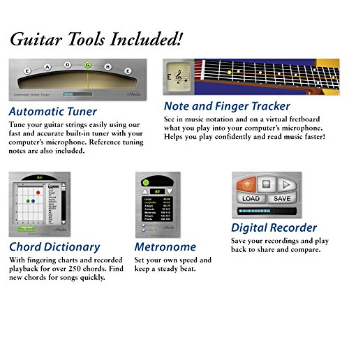 eMedia Guitar Method v6 - with Pitchboy Mini Keyring Tuner (Amazon-Exclusive)