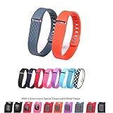 Greeninsync New Laser Colors Replacement Bands for Fitbit FLEX(Large/Small)