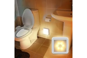 Square Nightlight, Auto Sensor, Soft Glow, Diffused Light, Golden Yellow Light for Bathroom, Hallway, Stairs, Kitchen, Bedroo