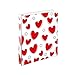 COMIXCOMIX 2 Pack Letter Size, Heavy Duty Premium Designer 3 Round Ring Binder 1 Inch, (A2134) BACK TO SCHOOL/CAMPUS (Sweet Hearts)
