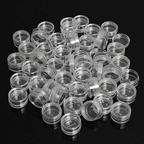 Best Quality - Storage Bottles & Jars - 50pc/Lot 5g Sample Clear Cream Jar Mini Cosmetic Bottles Containers Transparent Pot for Nail Arts Small Clear Can Tin for Balm - by BLUESKYUP - 1 PCs