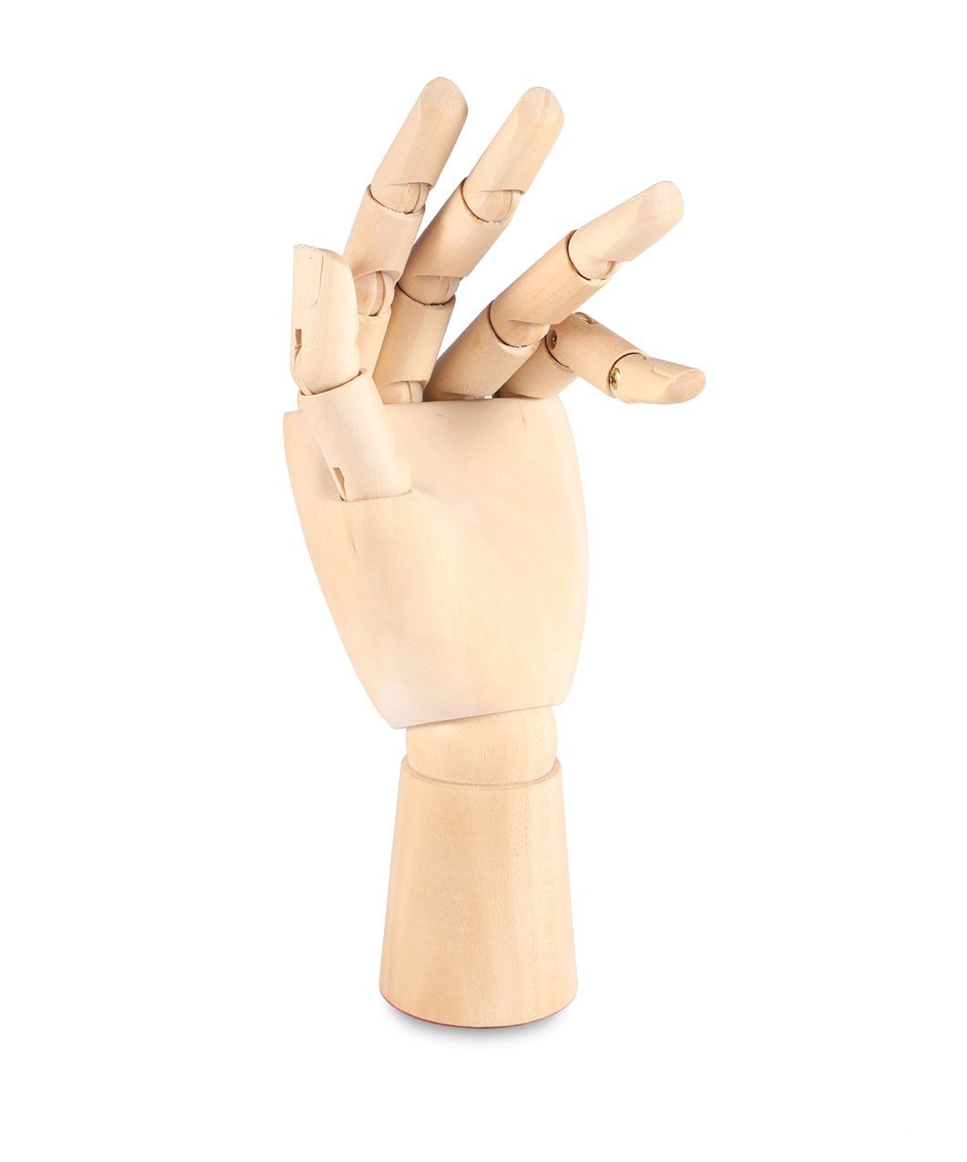 Art Wooden Hand,niCWhite Artist Jointed Articulated Mannequin Wood Hand,Sectioned Opposable Figure Sculpture Manikin Hand Model with Flexible Fingers,for Drawing,Sketching,Painting (7" Left Hand)
