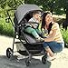 Costzon Baby Stroller, 2 in 1 Convertible Carriage Bassinet to Stroller, Pushchair with Foot Cover, Cup Holder, Large Storage Space, Wheels Suspension, 5-Point Harness (Gray)