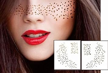 Visage Yeux Tattoo Autocollant Lot De 2 Tatouages éphémères