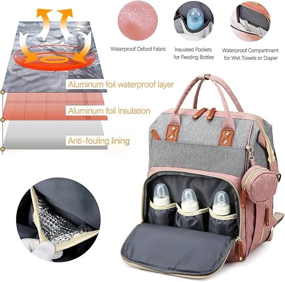 Backpack Bag Nappy Bags Large Capacity Maternity Bag with USB Charge Port new born Large Multifunction Travel Backpack changing bag for Mom and Dad