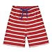Neeseelily Baby Boys Summer Sleeve Short T-Shirts and Stripe Shorts 2pcs Shorts Set Outfit (US Size 18-24 Months, Red)
