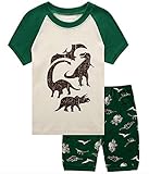 Boys Pajamas Children Dinosaur Clothes Short Sets Cotton Sleepwear Size 2Y-7Y