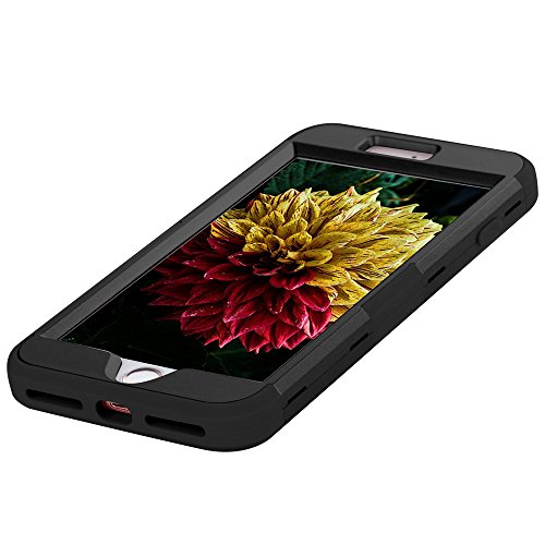 iPhone 8 Plus Case, 8 Plus Case, VPR 3 in 1 Hybrid Cover Hard PC Soft Silicone Rubber Heavy Duty Shock Absorbing Protective Defender Case for Apple iPhone 8 Plus 2017 Release (Black)