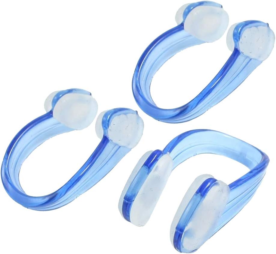 Switty 3 Pcs Swim Nose Protector Portable Nose Clip Professional Nose Clip Men Women Clear Blue PVC Silicone Swim Swimming Nose Clip Protect The Nose