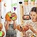 500 pcs Halloween Foam Stickers Glitter Foam Stickers Self Adhesive Pumpkin Shape Stickers for Kid's Halloween Party Crafts