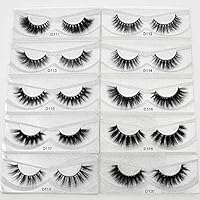 Eyelashes Makeup Lashes Natural Long Crisscross Mink Collection Cruelty Free False Eyelashes Dramatic Soft Full Lashes (D120)