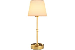 EppieBasic Cordless Table Lamp Rechargeable: Fast Charging & Long Lasting - 2700K Warm Light Vintage Gold Lamps for Women Housewife - Dinning Living Room Bedroom