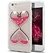 Urberry Iphone 4/4S Case, Clear Gel Liquid Case, Sparkle Love Heart, Creative Design Flowing Liquid Floating Luxury Bling Glitter Sparkle Hard Case for iPhone 4s/4 with a Screen Protector