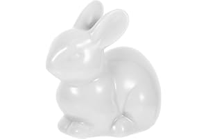 OATIPHO 2Pcs Ceramic Toilet Bolt Covers Decorative Rabbit Pattern, Screw Caps for Bathroom Toilet Repair