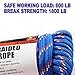 Wellmax Diamond Braid Nylon Rope, 1/2in X 50FT with Bonus 1/4in x 25FT Cord UV Resistant, High Strength and Weather Resistant