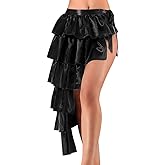 TWINKLEDE Rainbow Belly Dance Hip Scarf Skirt Fringe Bustle Costume Skirt for Women