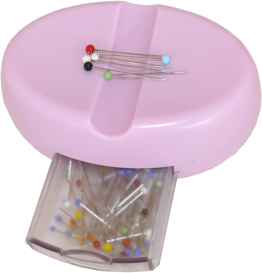 Magnetic Pin Cushion with Pins Pink