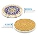 Naipusun Coasters for Drinks,Absorbent Ceramic Stone with Cork Backing Mandala Coaster,Protect Your Furniture from Spills Scratches Water Rings and Damage, Set of 8 (306)