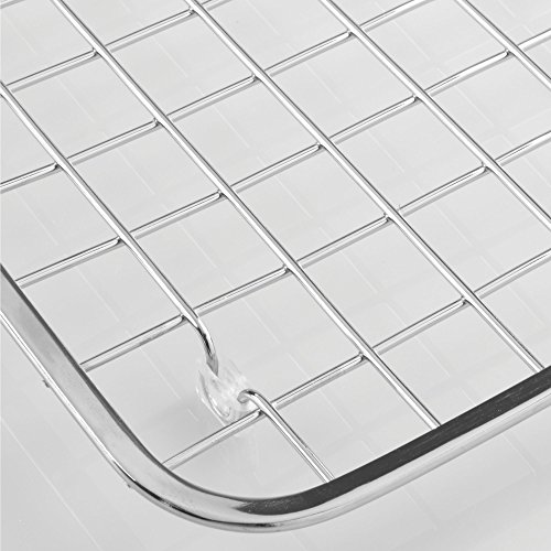 InterDesign Gia Kitchen Sink Protector Wire Grid Mat, Sink Strainer