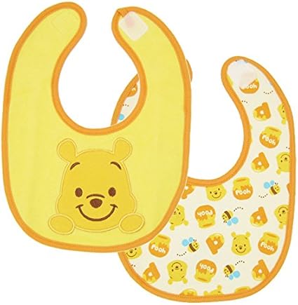 Amazon Co Jp リバーシブルスタイ よだれかけ ベビーエプロン くまのプーさん イエロー ディズニー ベビー用品 ベビー マタニティ